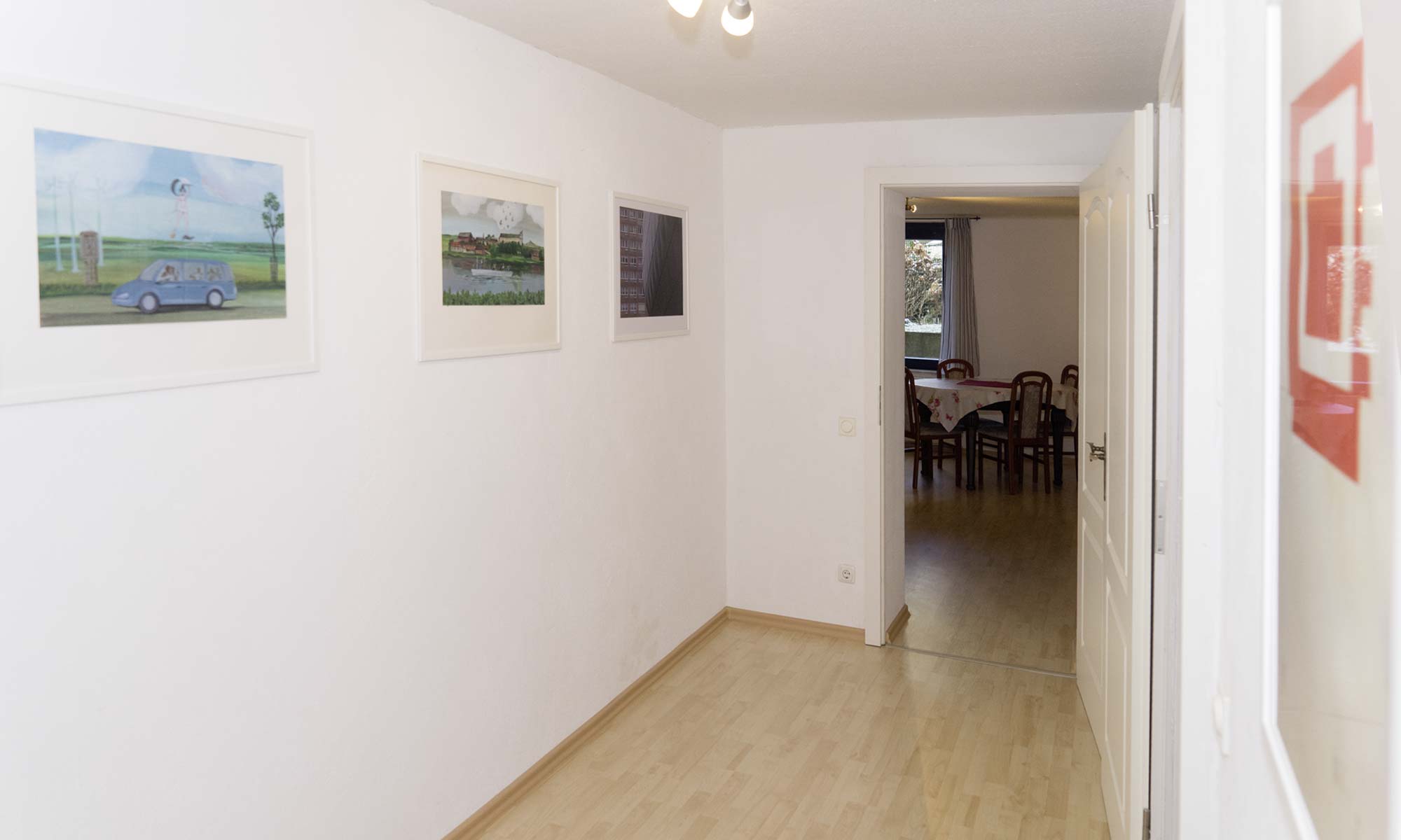 Zweites Schlafzimmer mit Einzelbetten